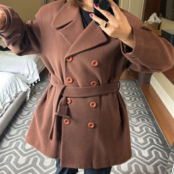 j.jong garment brown wool coat - Picture 9 of 9